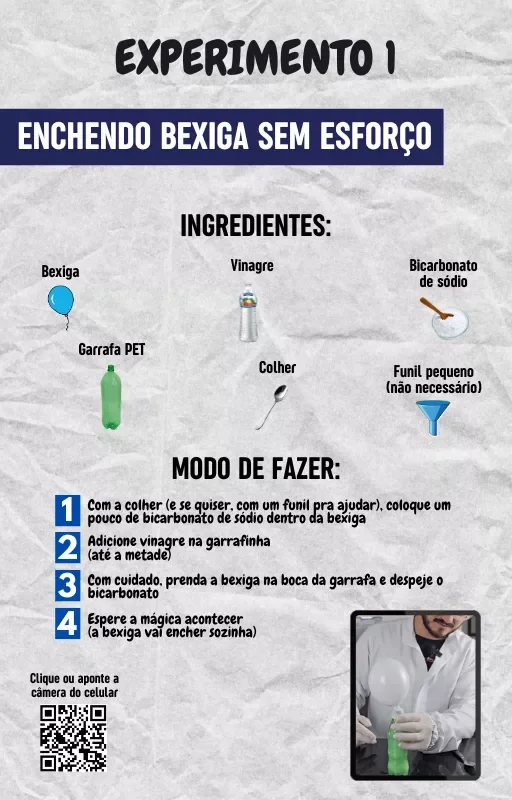 Experimento 1: enchendo bexiga sem esforço